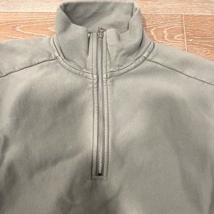 Rag and Bone Quarter Zip Light Green Sweatshirt